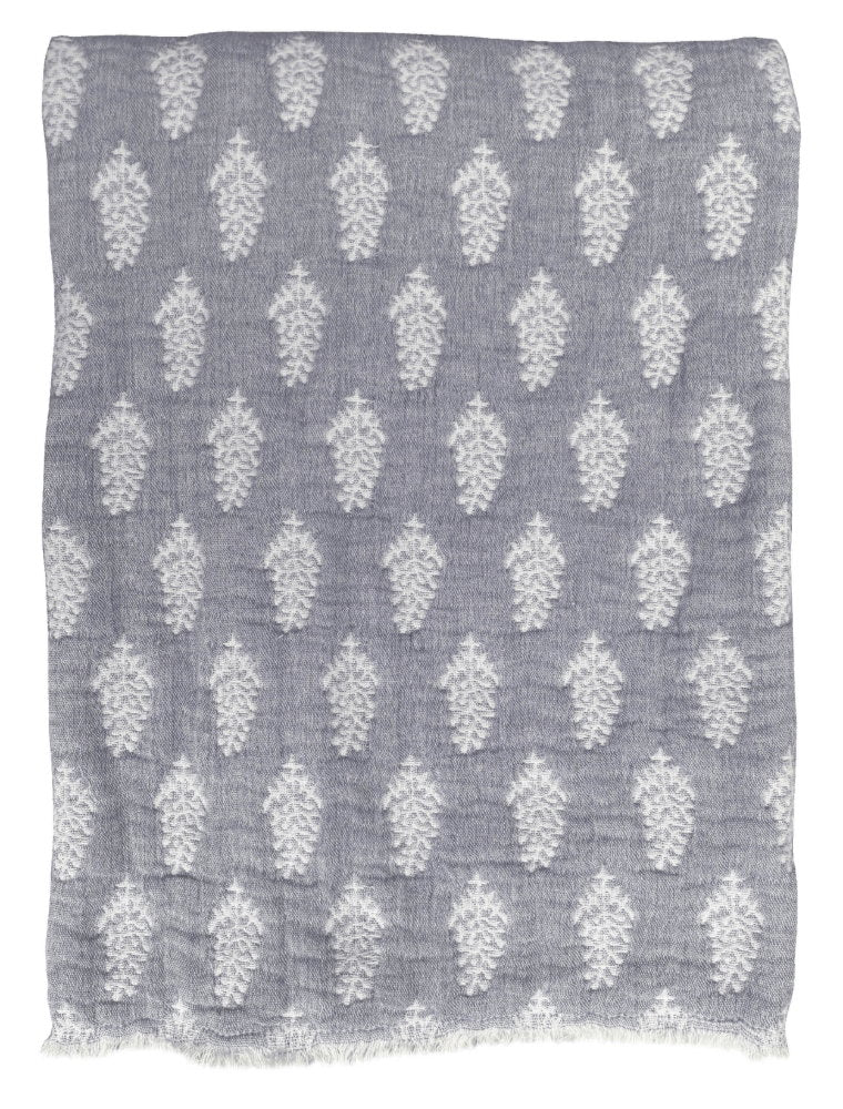 Malini Samira Grey Throw
