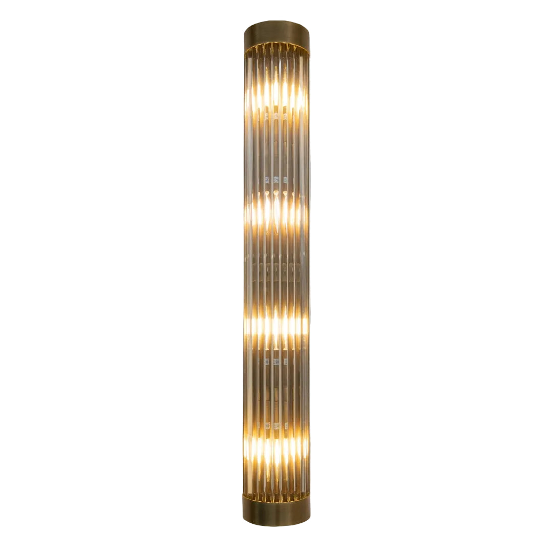 Wade Antique Brass Finish Long Wall Lamp