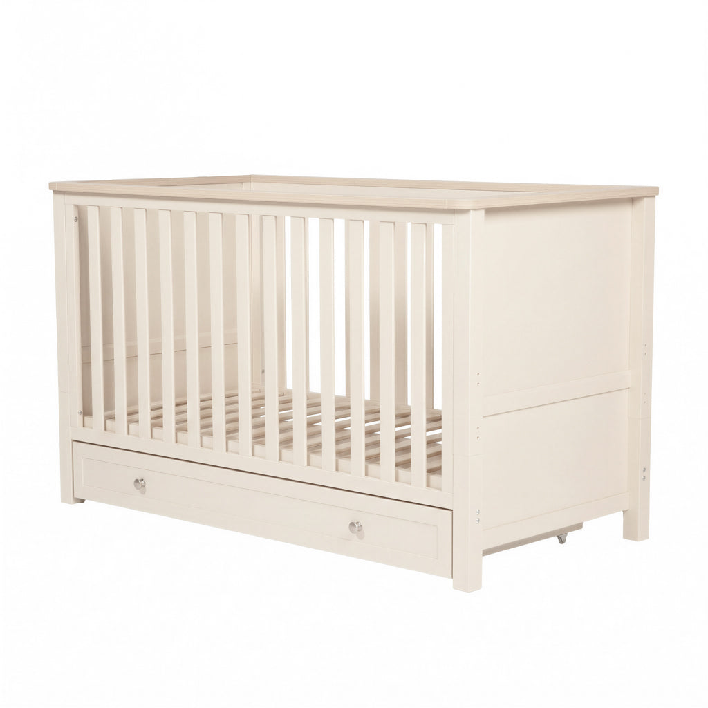 Wanderer Cot Bed Cashmere and Oak