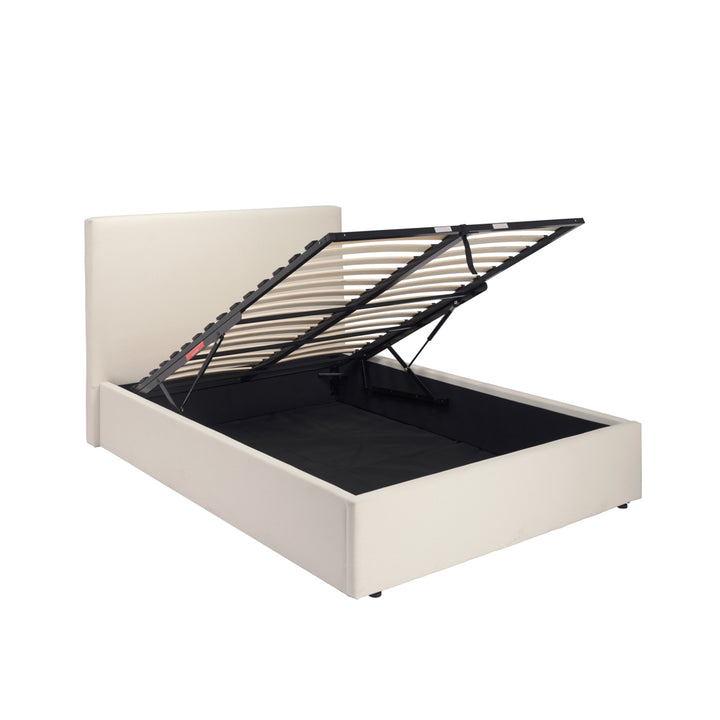 Wilder Antique White Double Ottoman Bed