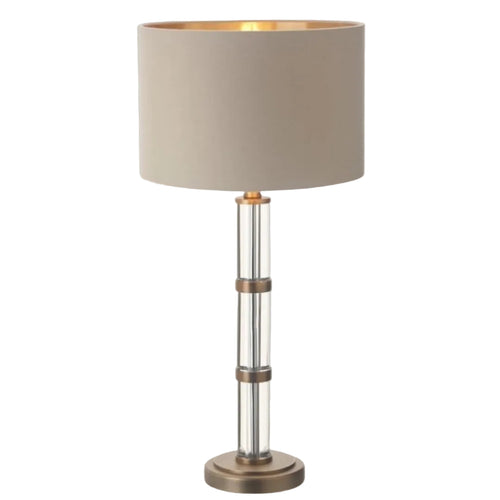 Zane Antique Brass Finish Table Lamp