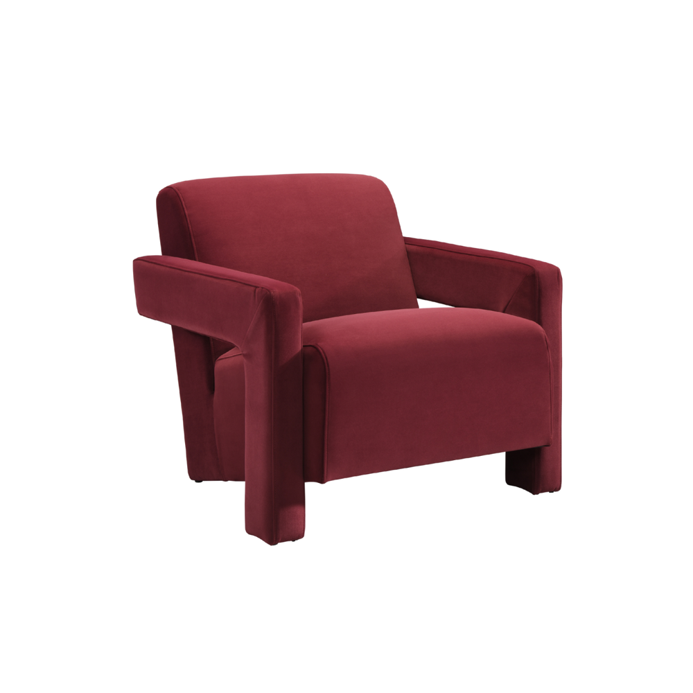 Apex Armchair – Burgundy Velvet