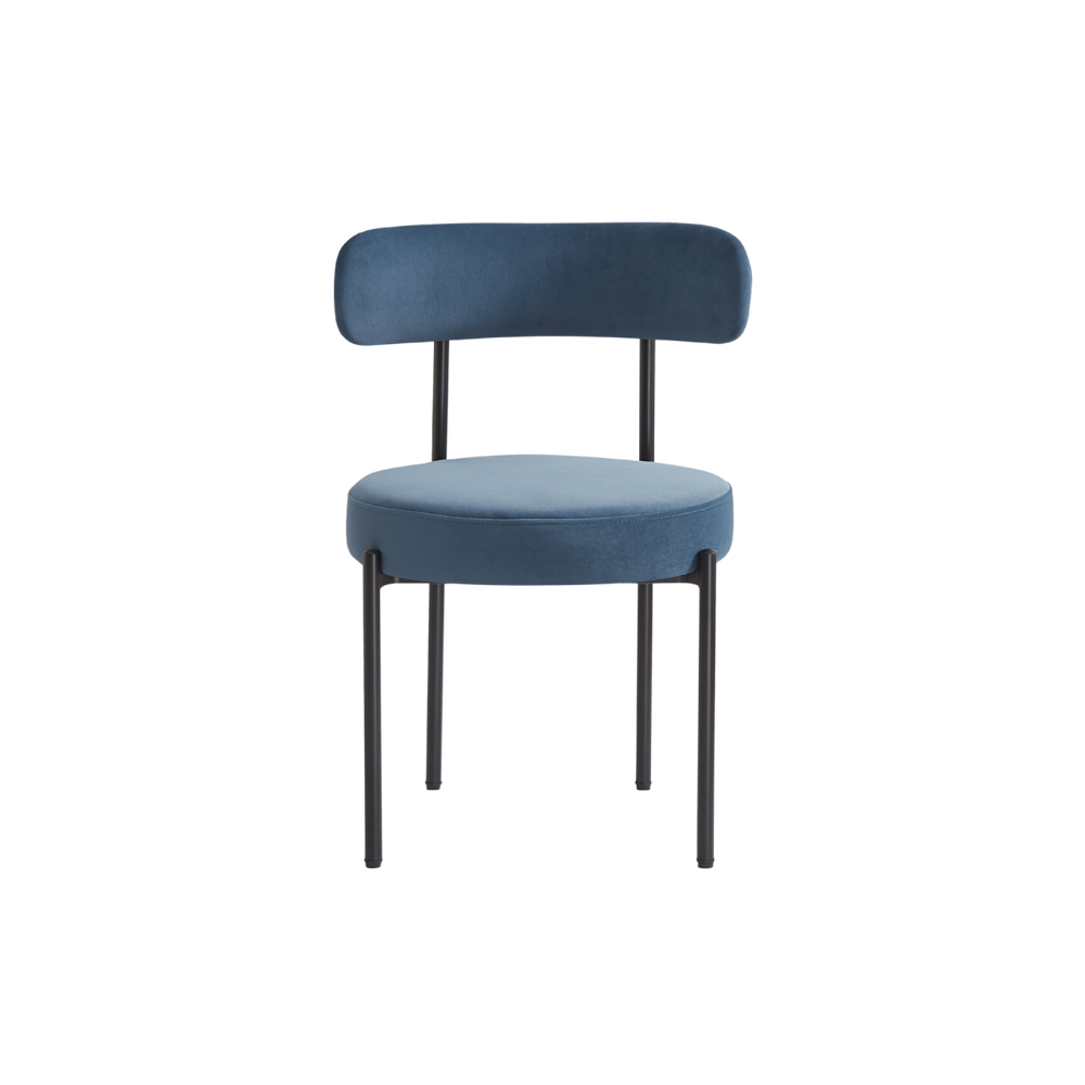 Flora Dining Chair – Blue Velvet
