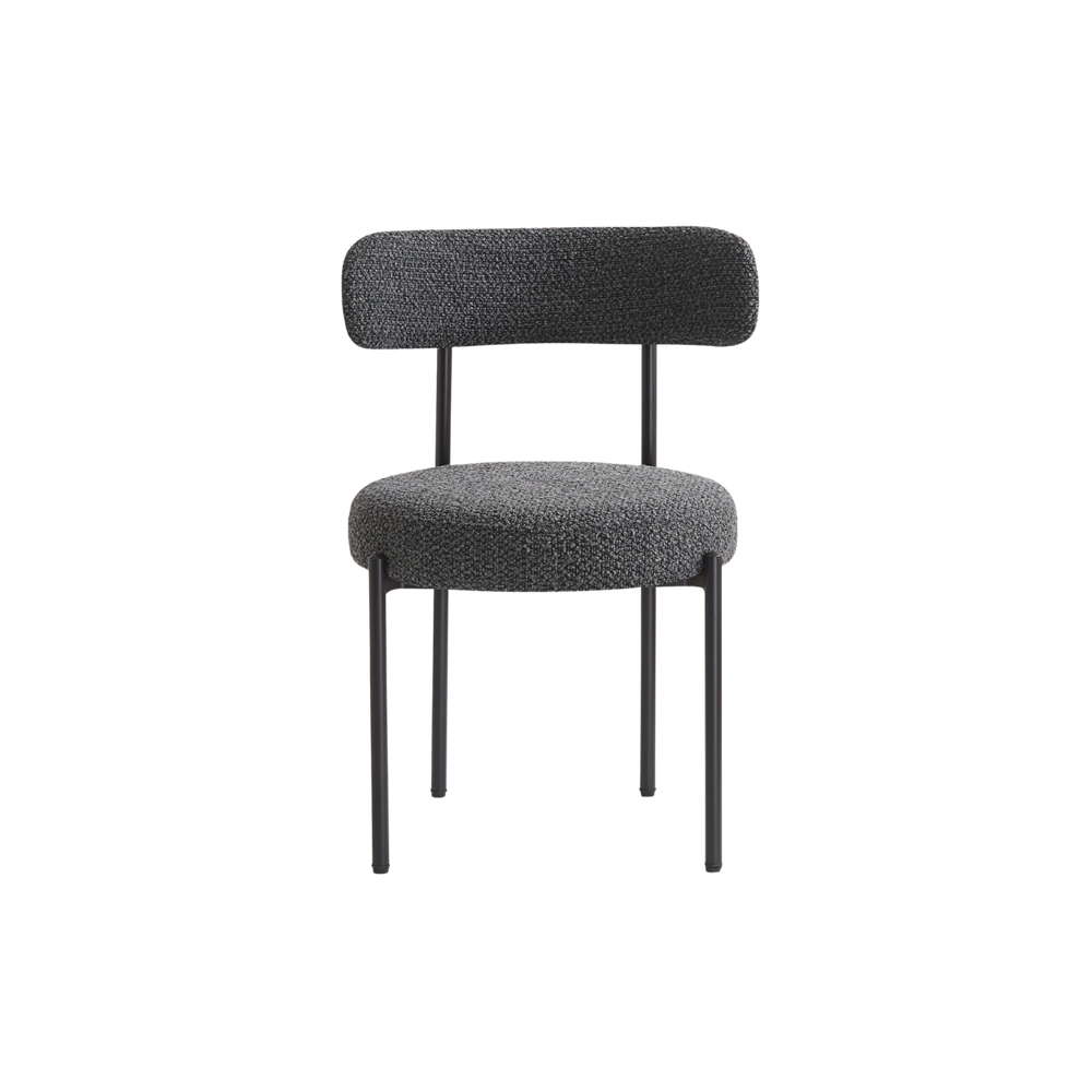 Flora Dining Chair – Charcoal Boucle