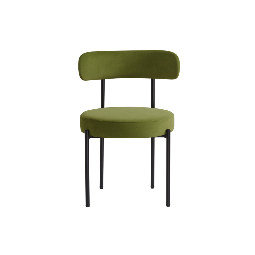 Flora Dining Chair – Olive Velvet