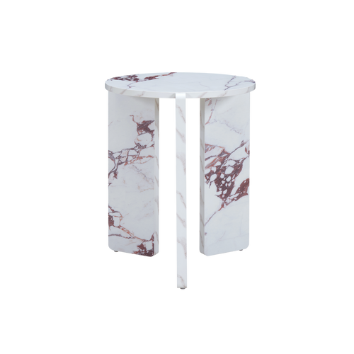Halo Side Table Marble Effect