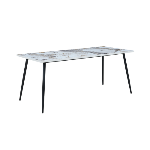 Horizon Large Dining Table Marble Effect