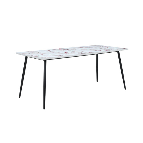 Horizon Large Dining Table Marble Effect