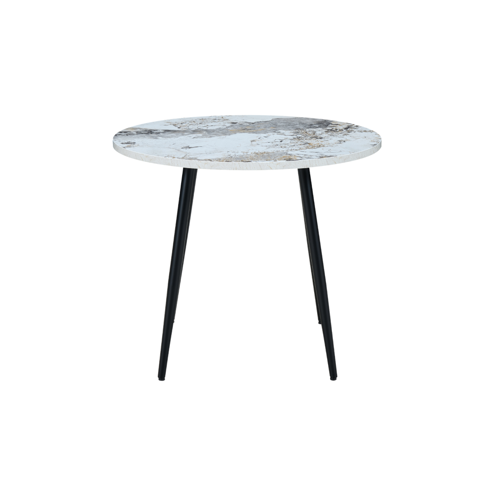 Horizon Round Dining Table Marble Effect – Pandora