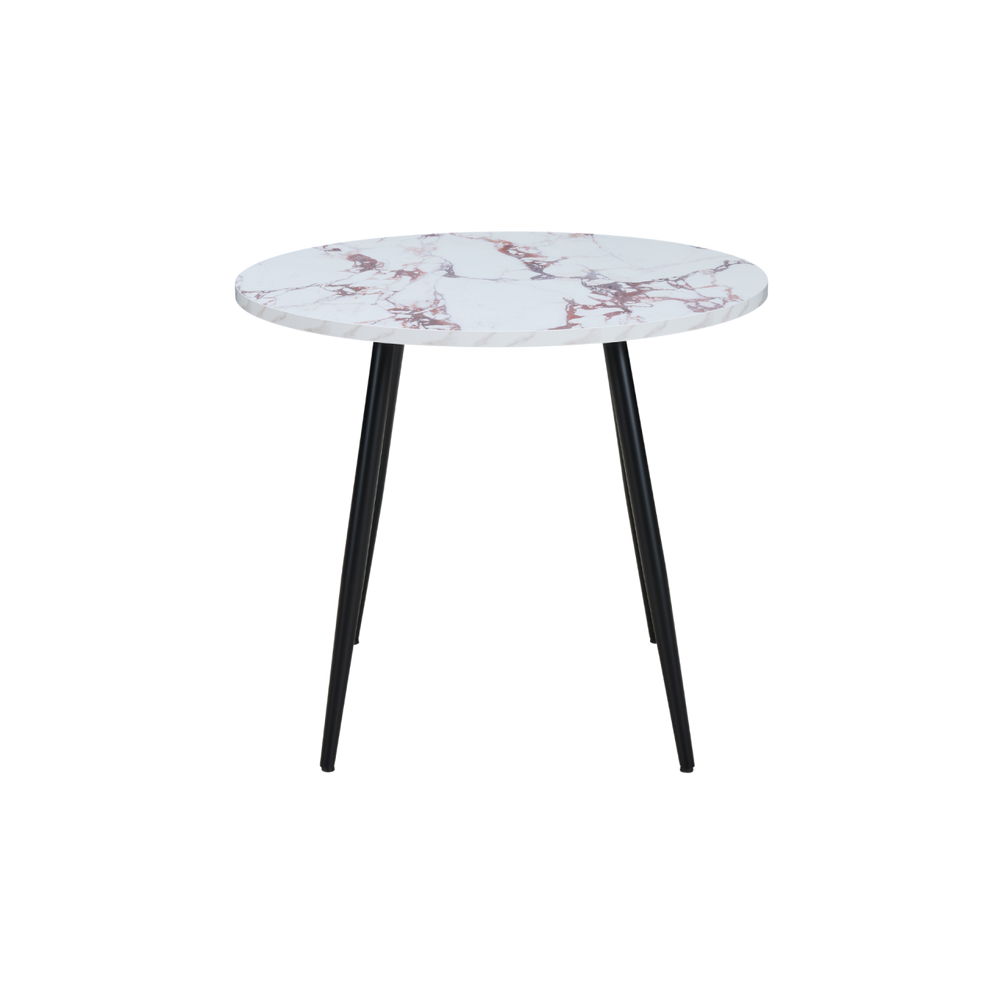 Horizon Round Dining Table Marble Effect – Violetta