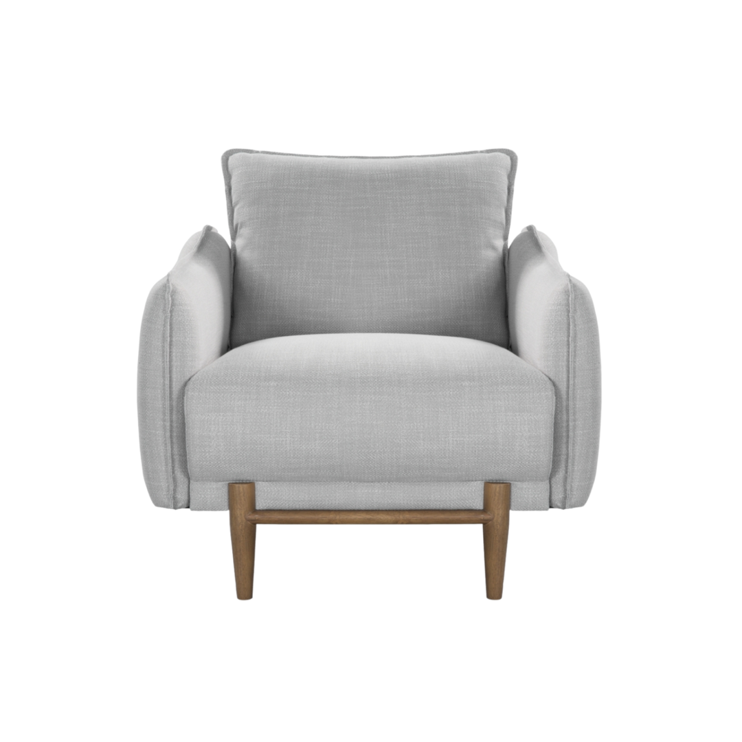 Louie Armchair in grey linen by Twenty10