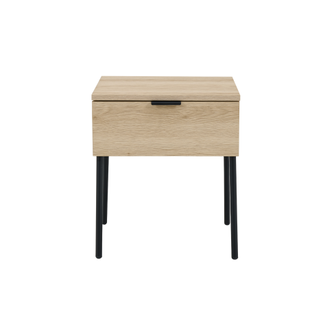 Luna Single Drawer Bedside – Oak
