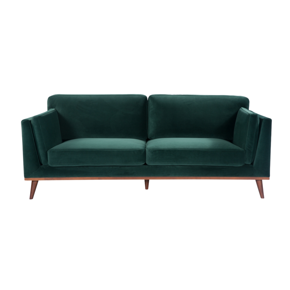 Mickey 3 Seat Sofa – Emerald Green