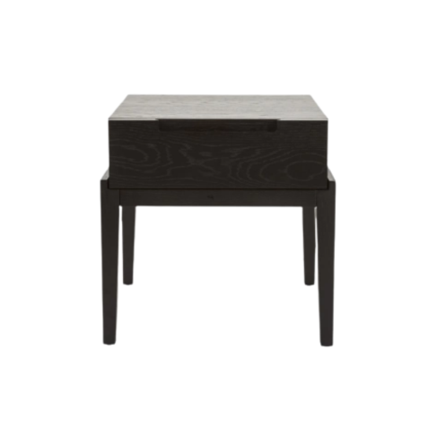 Orchid Bedside Single Drawer – Wenge (Black Stained Oak)