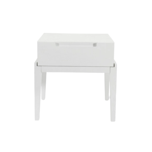 Orchid Bedside Single Drawer – White