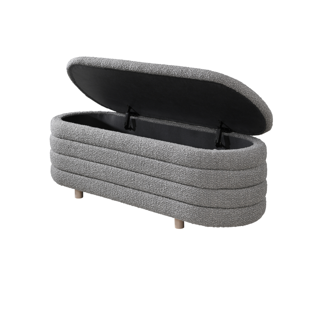 Ripple Ottoman in cologne dove by Twenty10