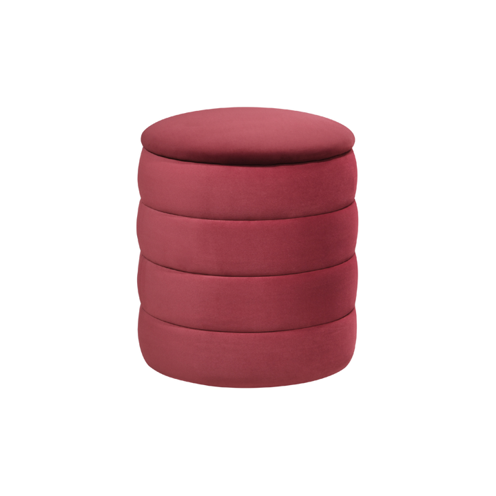 Ripple Round Stool in burgundy by Twenty10