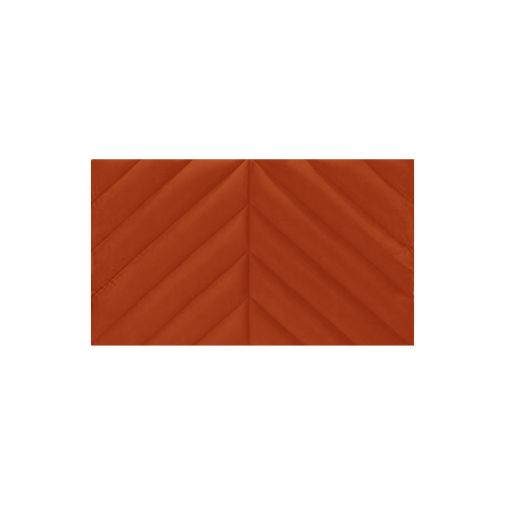 Rose Double Headboard – Pumpkin Orange