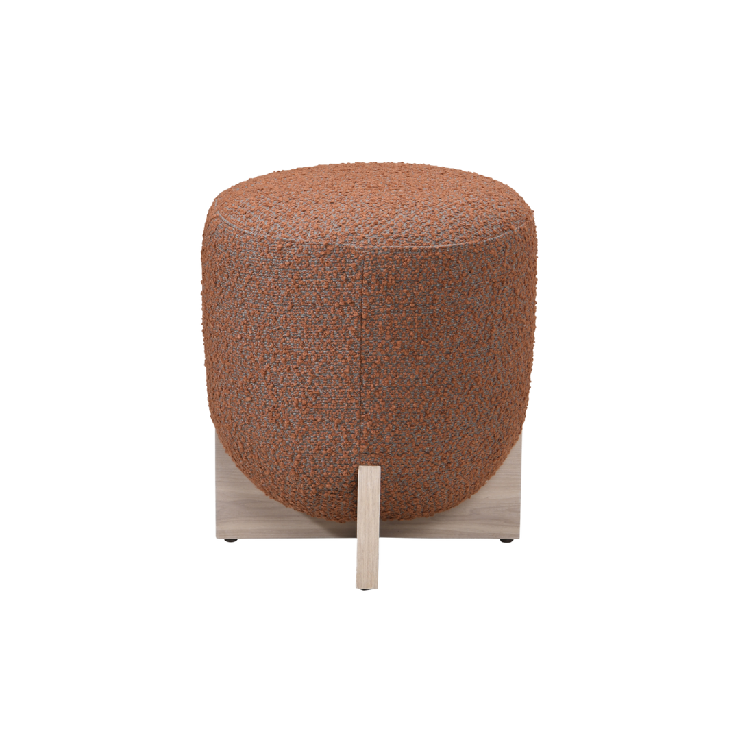 Whisper Round Stool in burnt orange and white wash by Twenty10